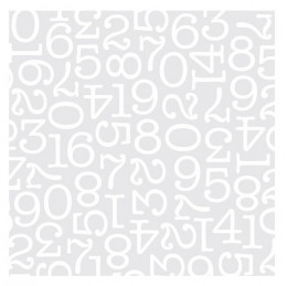 Papier Chiffres Blanc sur Acétate, marque American Crafts