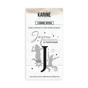Tampon Clear exclusif Lettre J