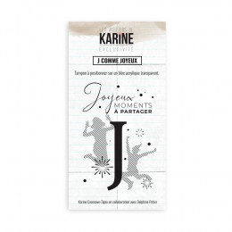 Tampon Clear exclusif Lettre J comme « Joyeux »