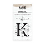 Tampon Clear exclusif Lettre K comme « Kiss »
