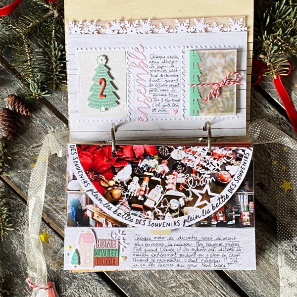 Kit Mini Album «&nbsp;Mon carnet enchanté : souvenirs et traditions de décembre&nbsp;» + classeur en Bois par Virginie - visuel 5