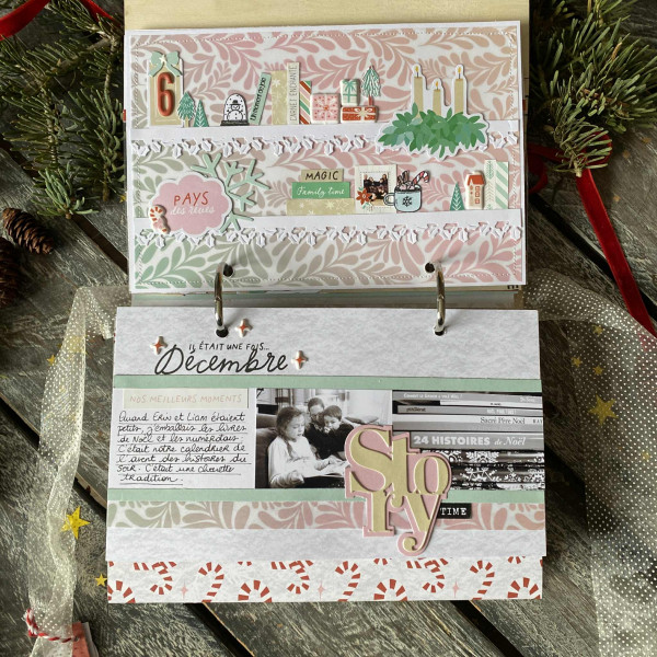 Kit Mini Album «&nbsp;Mon carnet enchanté : souvenirs et traditions de décembre&nbsp;» + classeur en Bois par Virginie - visuel 14