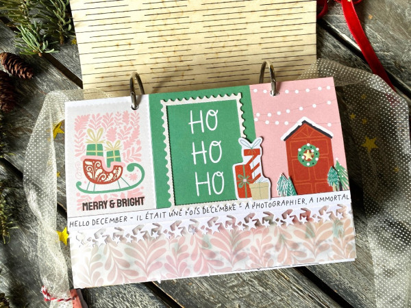 Kit Mini Album «&nbsp;Mon carnet enchanté : souvenirs et traditions de décembre&nbsp;» + classeur en Bois par Virginie - visuel 10