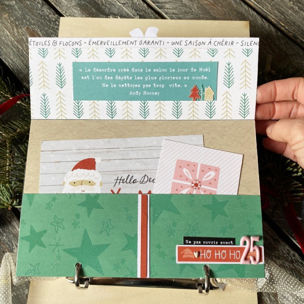 Kit Mini Album «&nbsp;Mon carnet enchanté : souvenirs et traditions de décembre&nbsp;» + classeur en Bois par Virginie - visuel 11