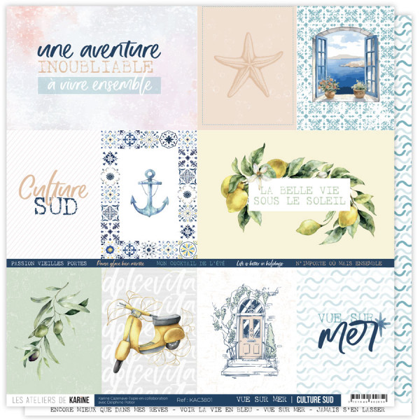 Culture Sud Pack 6 papiers imprimés + 1 calque - visuel 1