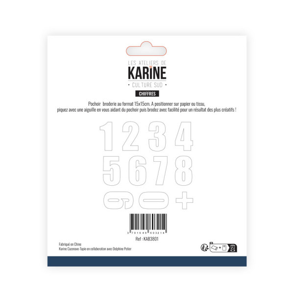 Culture Sud Pochoir Broderie Chiffres