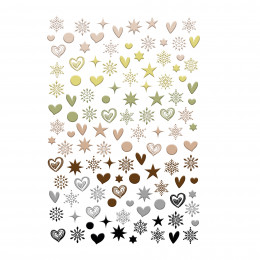 Histoires au Naturel Puffy Stickers Flocons and co