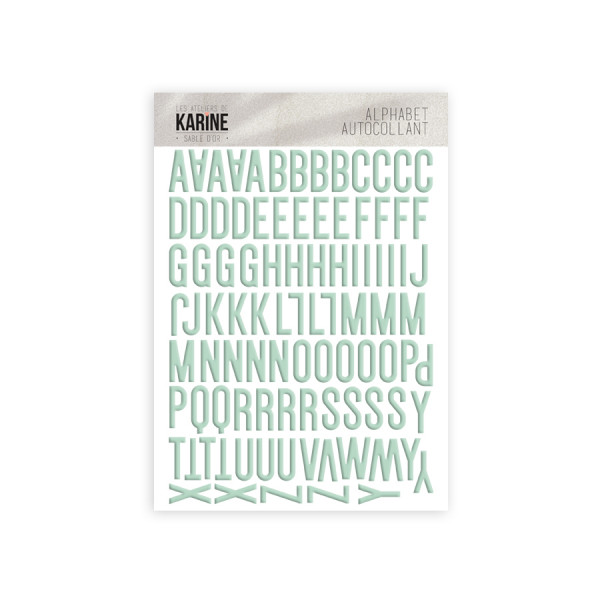 Sable d'or Autocollants Alphabet Mint Tendre