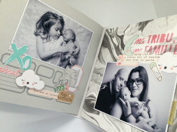 Tutoriel mini album bébé - visuel 4