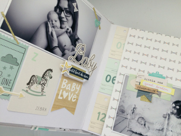 Tutoriel mini album bébé - visuel 9