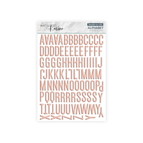 Raconte moi 2022 Autocollants Alphabet Rose tendre