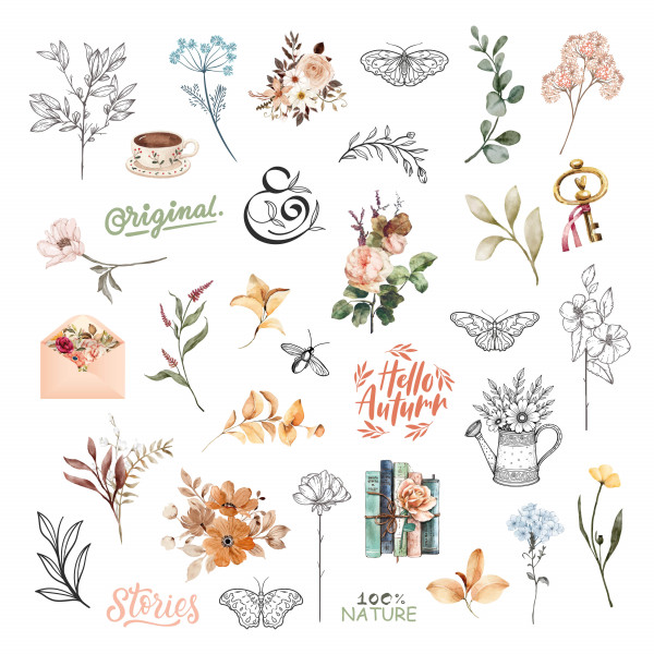 Vintage Journal Die cuts calque