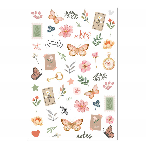 Vintage Journal Puffy Stickers