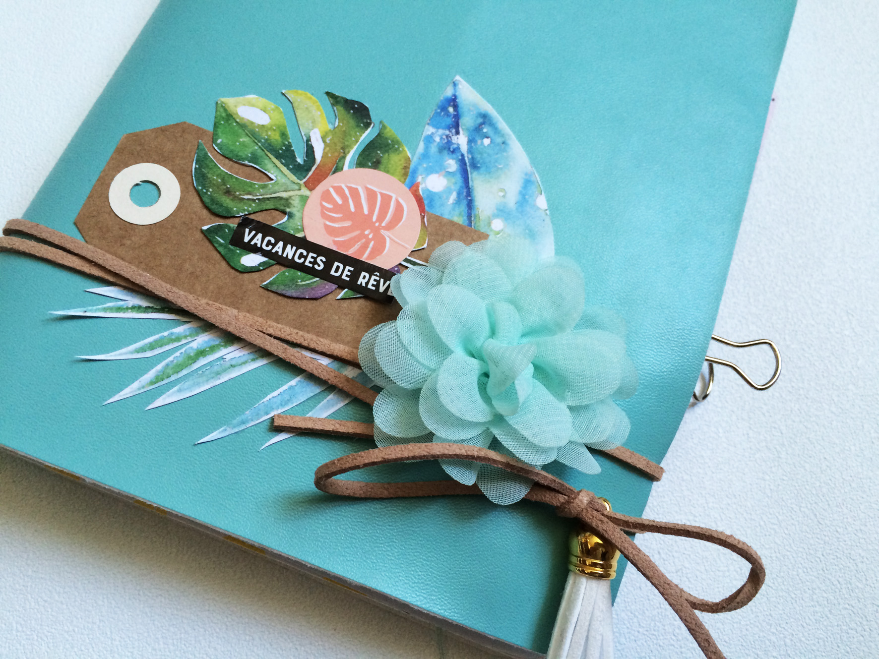 Tutoriel Mini Album Carnet de voyage Mint - Les Ateliers de Karine