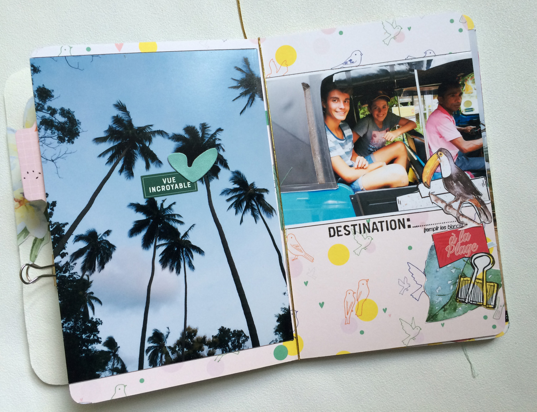 Tutoriel Mini Album Carnet de voyage Mint - Les Ateliers de Karine